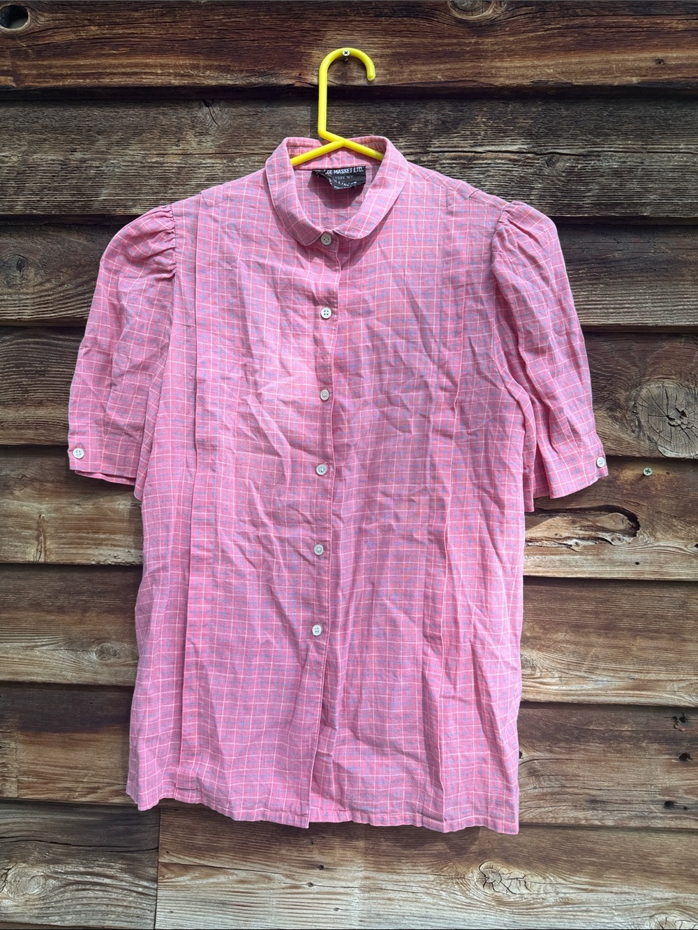 George masket ltd New York ny vintage plaid button up